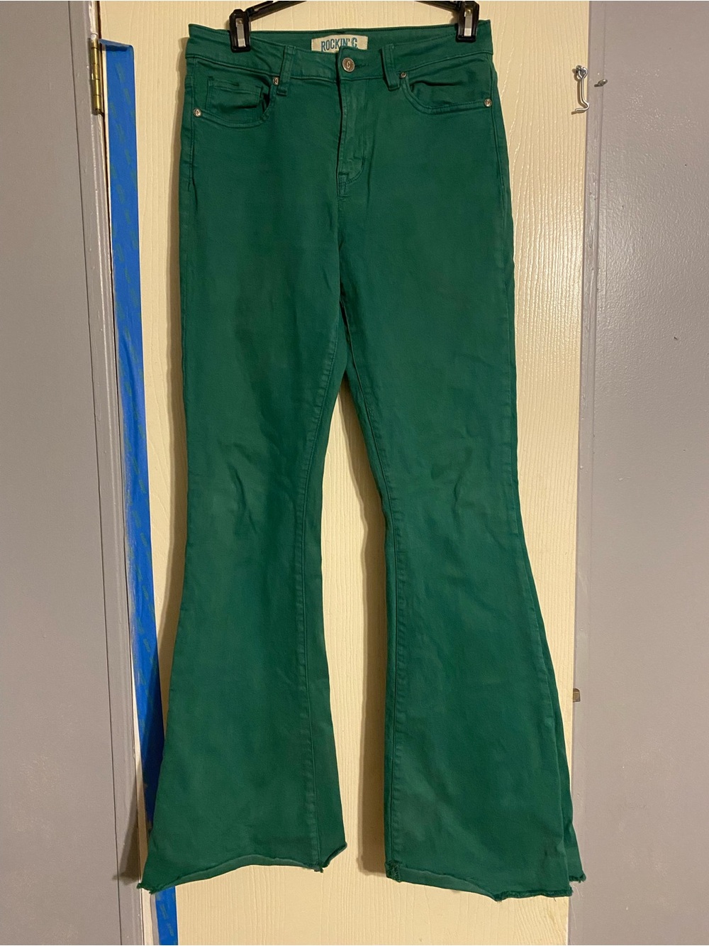 Rockin C Emerald Green Flared Jeans